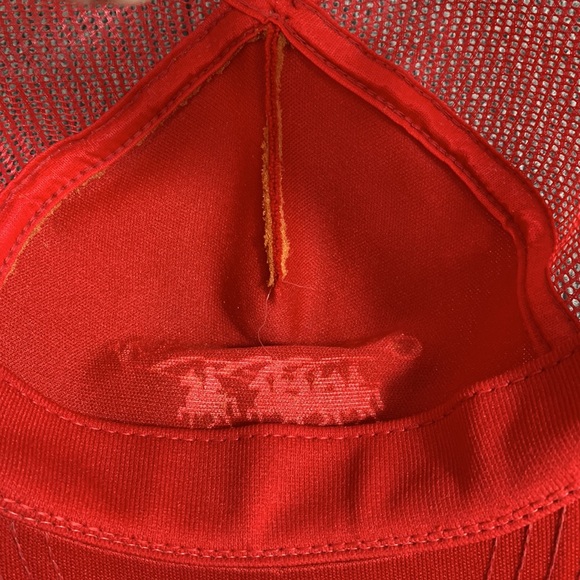 Vintage Guardian Auburn Trucker Hat Mens OSFA Red White Mesh Back Snapback P Cap - Picture 12 of 14
